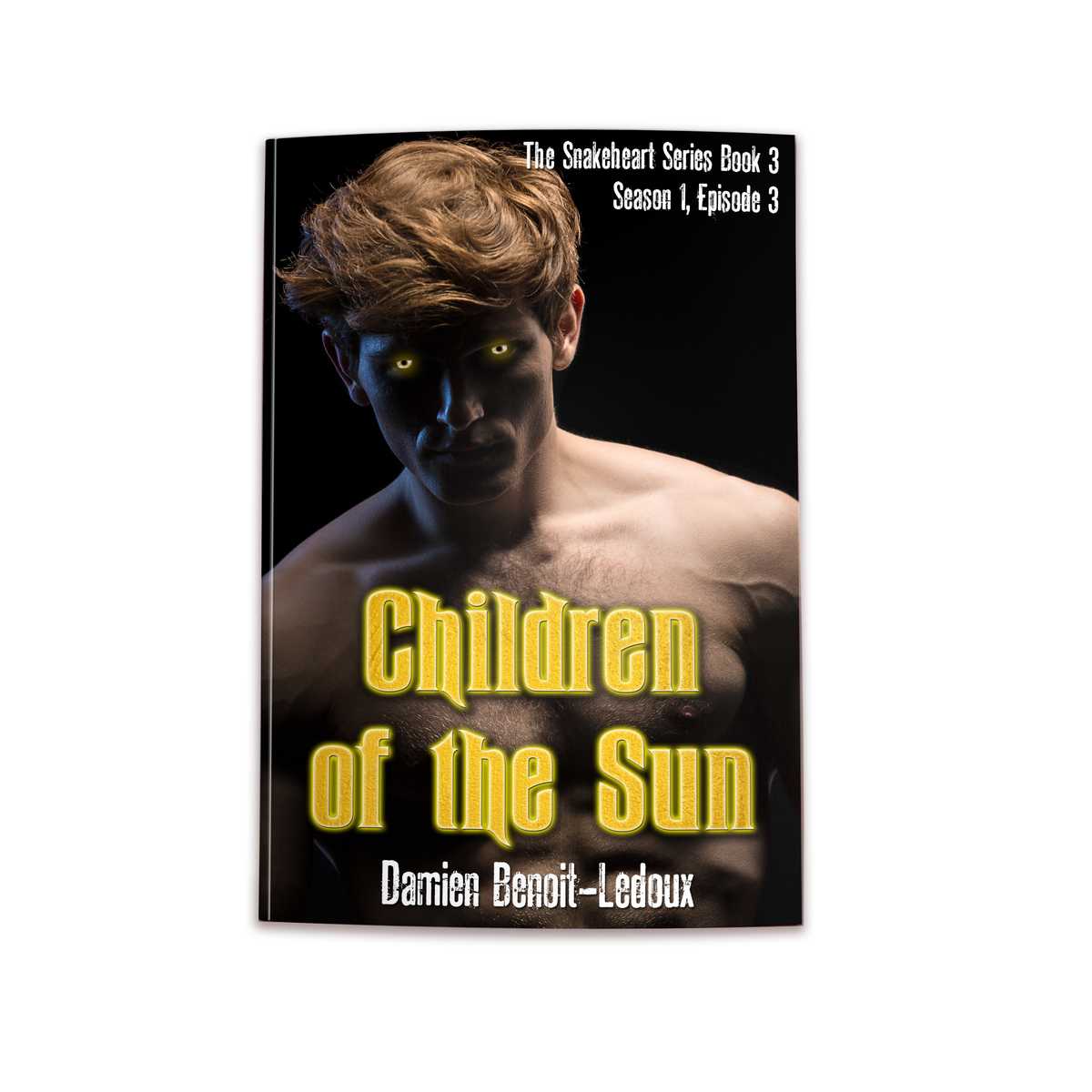 Children of the Sun paperback edition cover, adult supernatural thriller by Damien Benoit-Ledoux